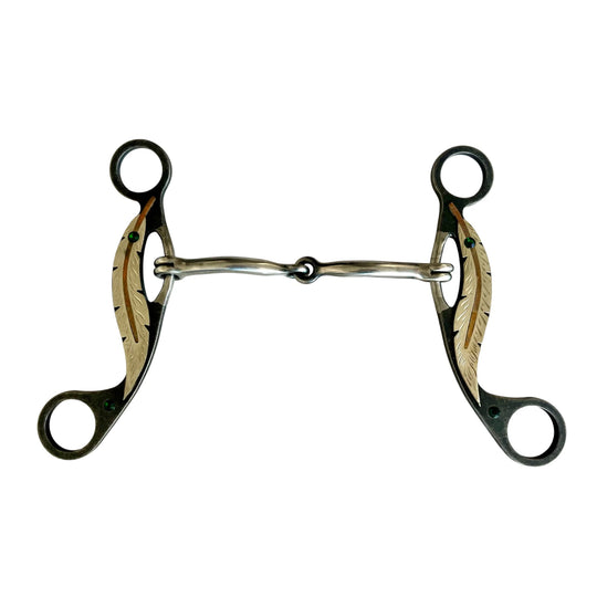 Bit -  Futurity Western Shank Feather Squared Snaffle