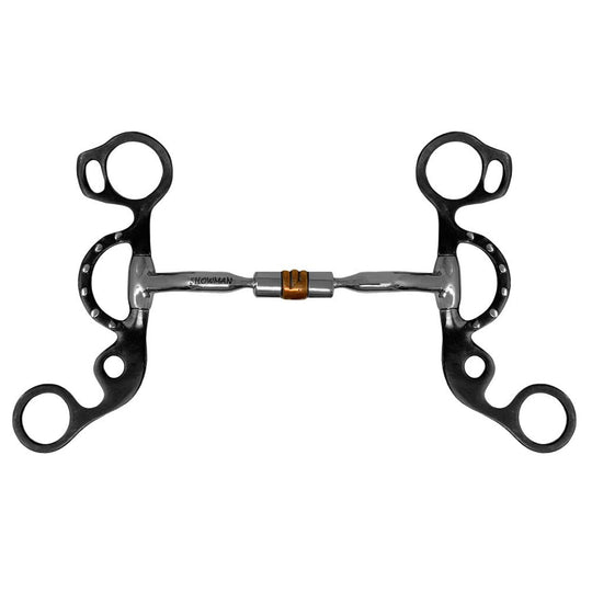 Bit -  Comfort Jointed Copper Roller Short Shank Snaffle Curb Bit