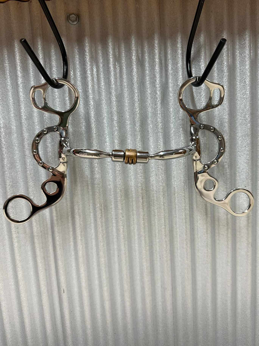 Bit -  Comfort Jointed Copper Roller Short Shank Snaffle Curb Bit