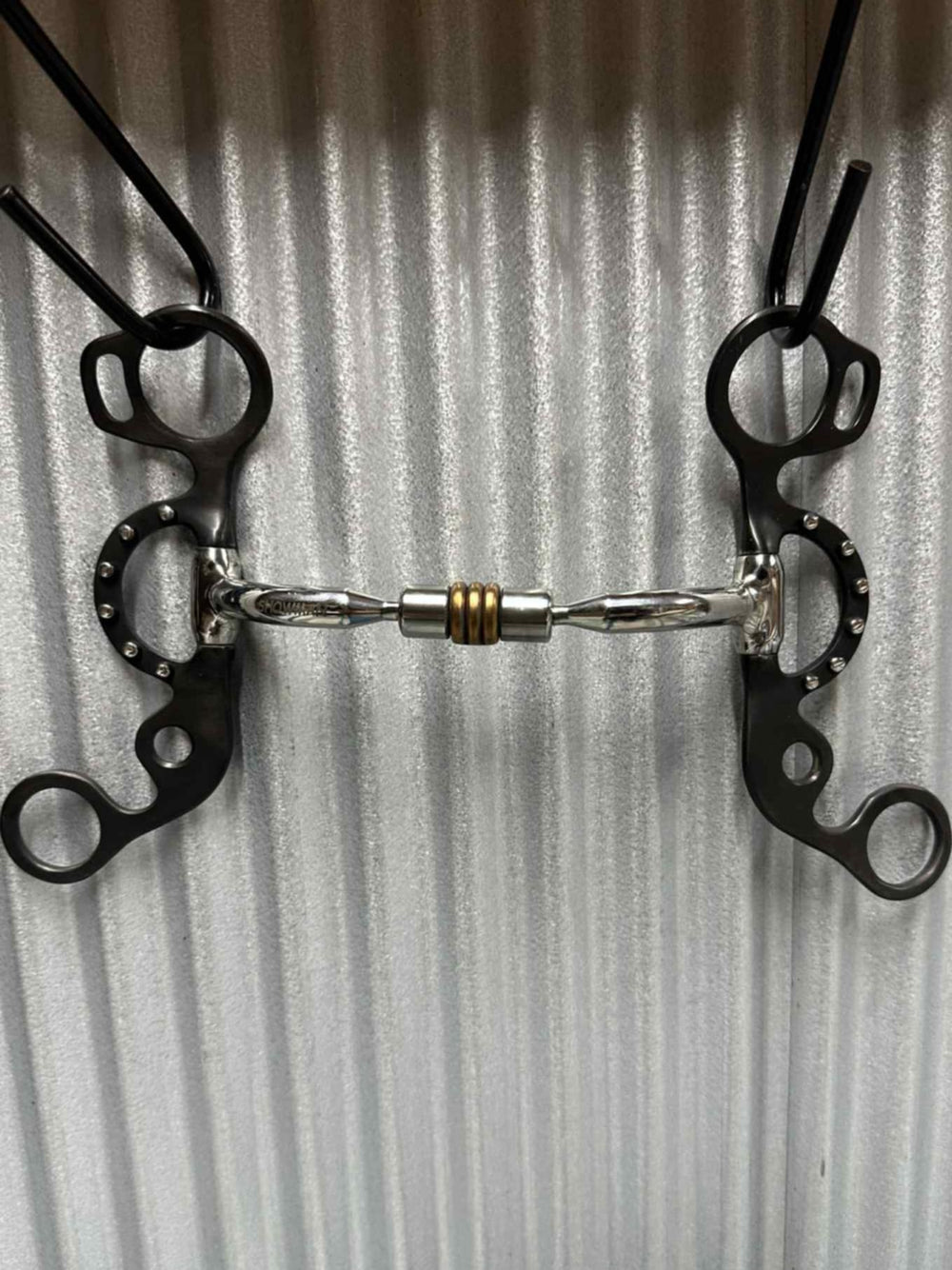 Bit -  Comfort Jointed Copper Roller Short Shank Snaffle Curb Bit