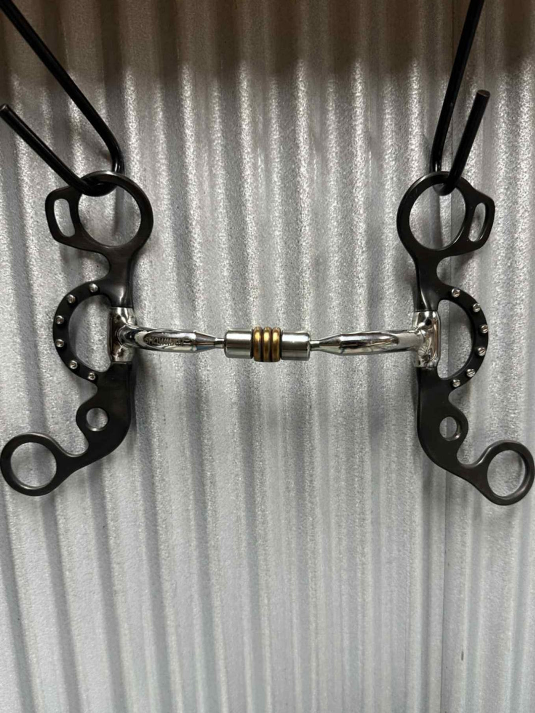 Bit -  Comfort Jointed Copper Roller Short Shank Snaffle Curb Bit