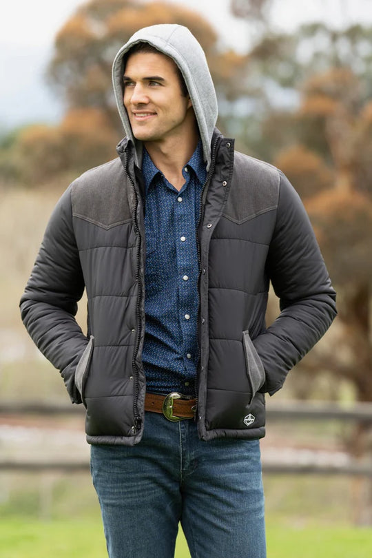 Jacket - Mens Pure Western Blair Jacket with Hood Size M