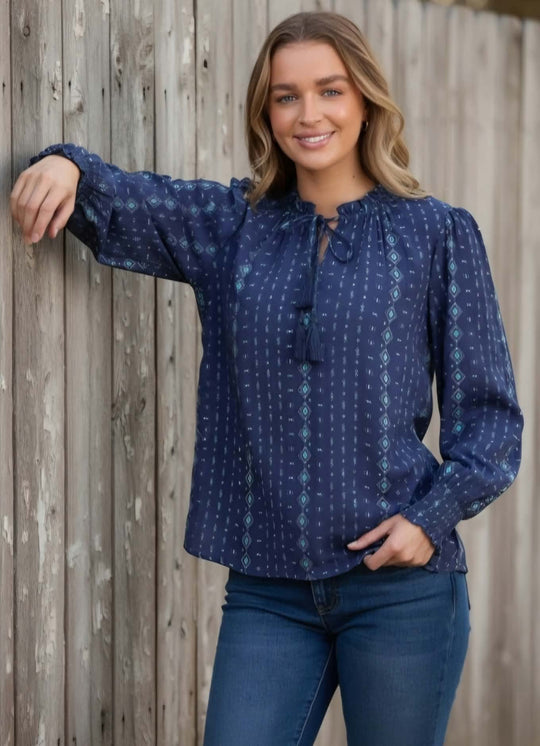 Pure Western Rachel  Blouse Long sleeve Top