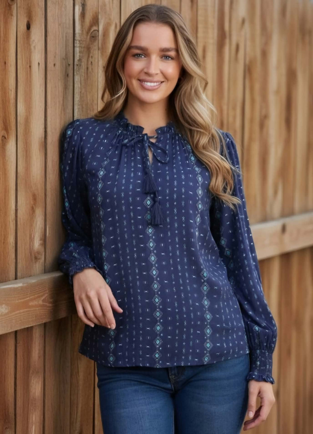 Pure Western Rachel  Blouse Long sleeve Top
