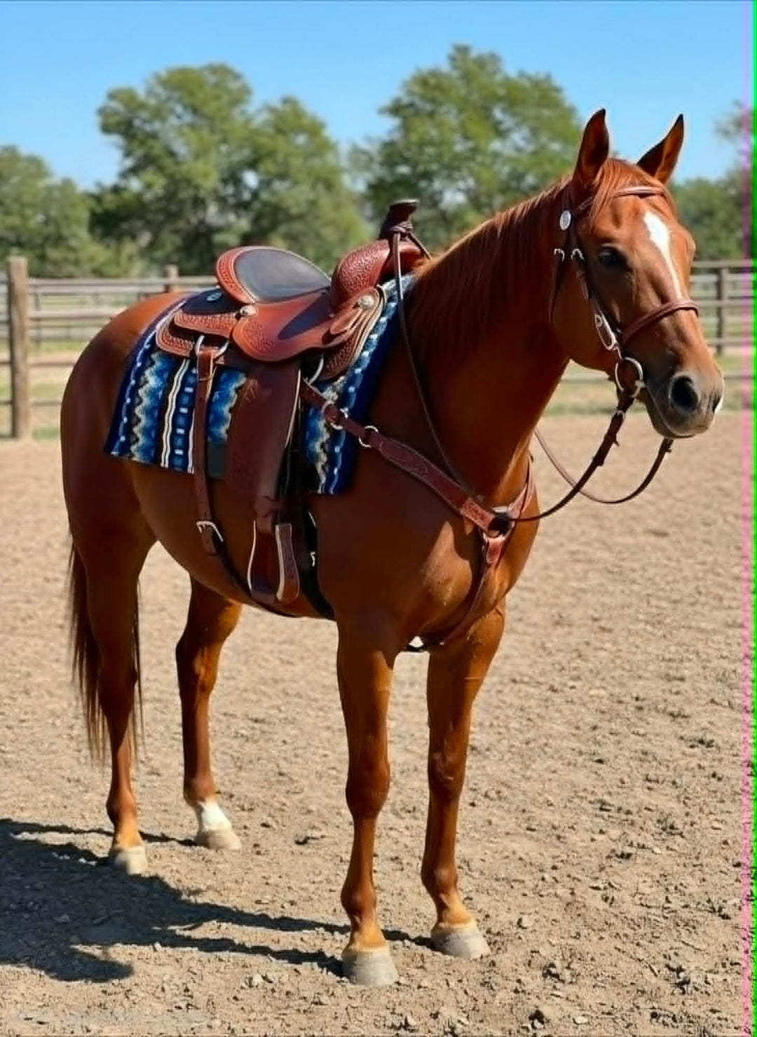 Western Saddle Pad Woven Wool Felt Contour 34 x 38