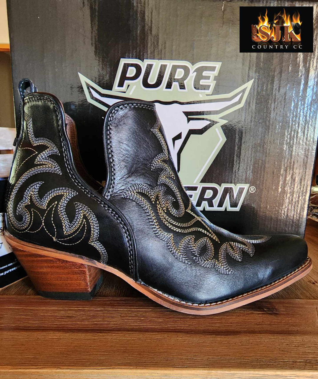 Bootie - Pure Western Genuine Leather Slip on Boots Bodie