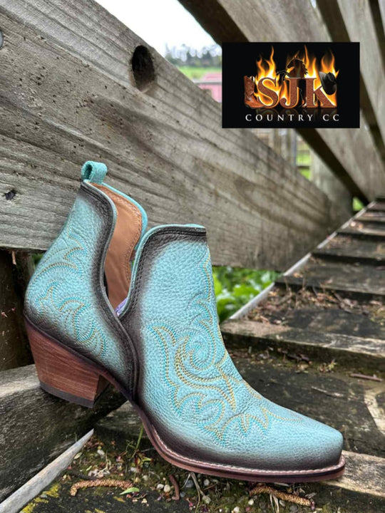 Bootie - Pure Western Genuine Leather Slip on Boots Bodie