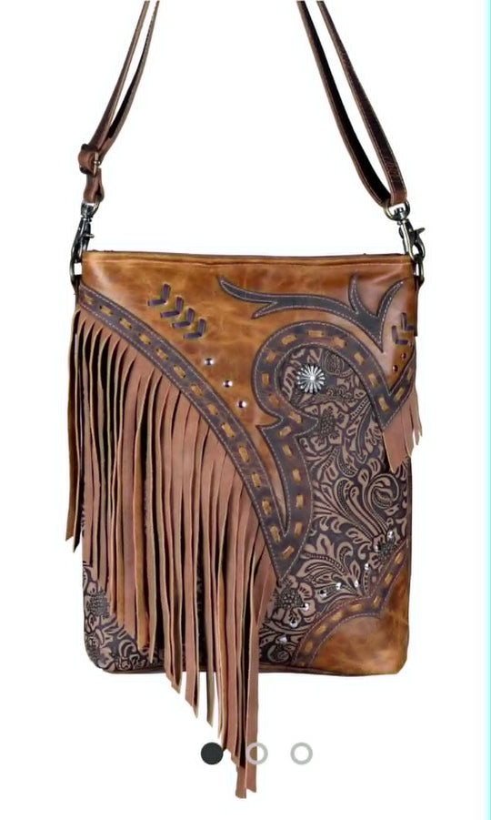Western Leather  Crossbody Handbag