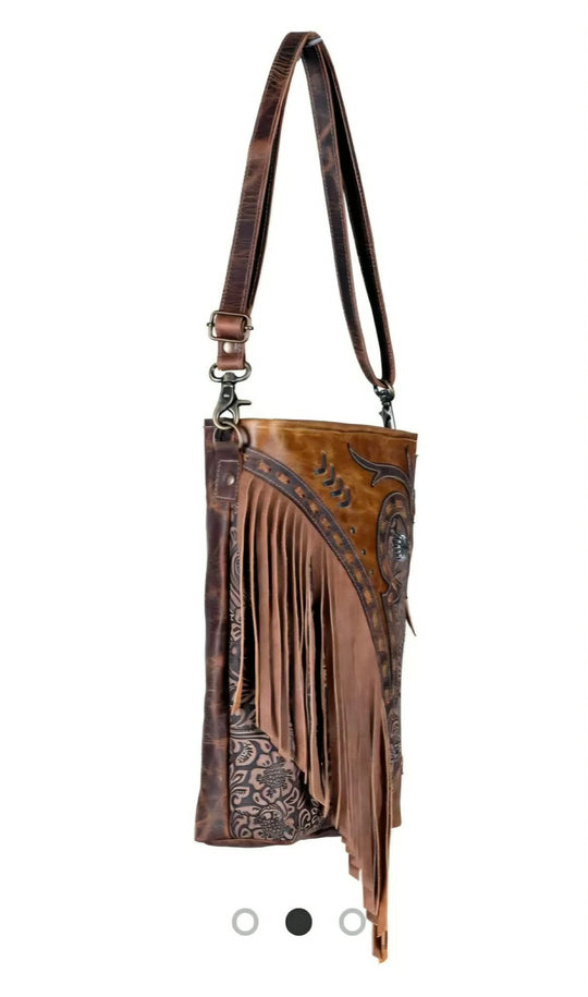 Western Leather  Crossbody Handbag