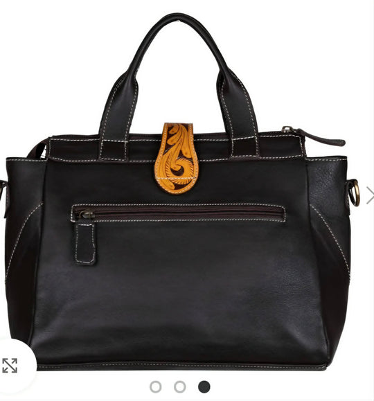 Western Leather  Tote/ Crossbody Handbag