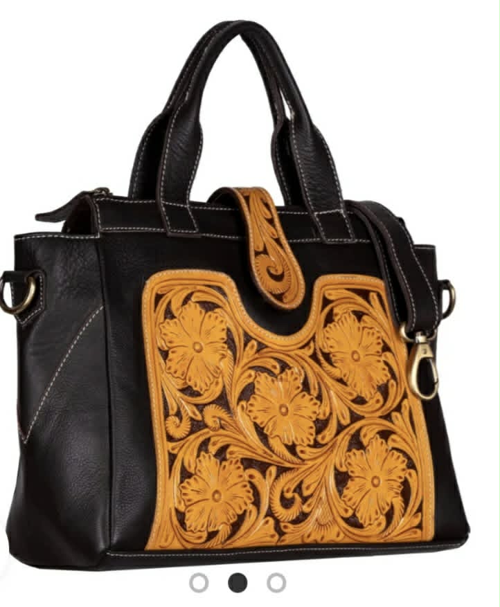 Western Leather  Tote/ Crossbody Handbag