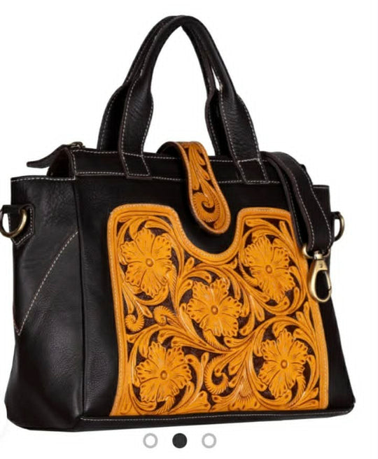 Western Leather  Tote/ Crossbody Handbag
