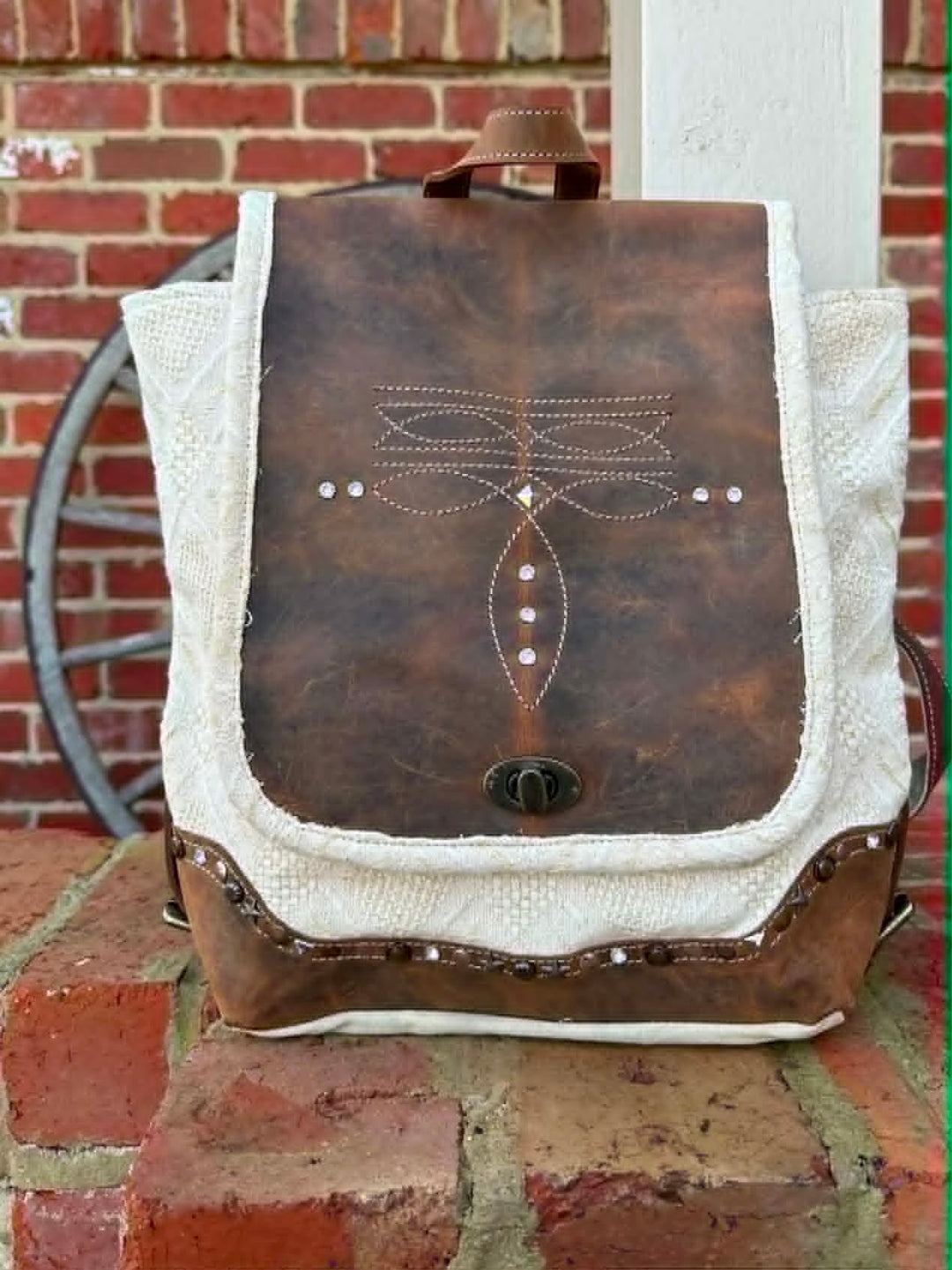 Backpack -  Boot Stitch Leather Backpack