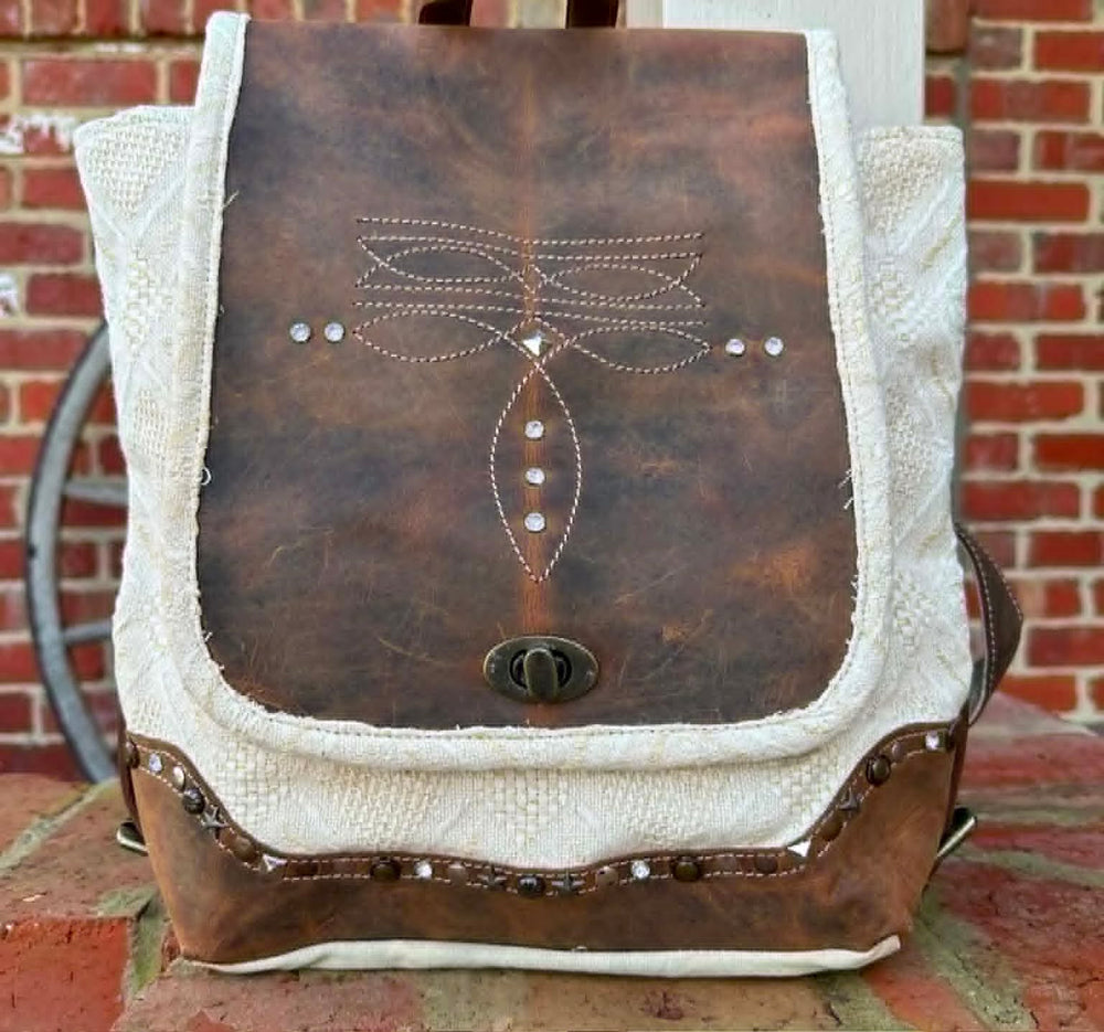 Backpack -  Boot Stitch Leather Backpack