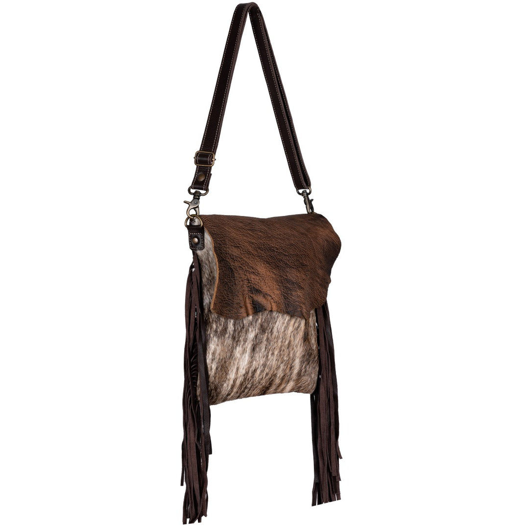 Western Hide & Leather Brindle Crossbody