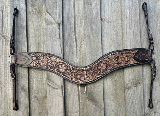 Tripping- Floral tooled Breastcollar Breastplate