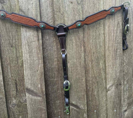 Western Tack Set -  Pony  Leather Bridle/ Breastcollar Set