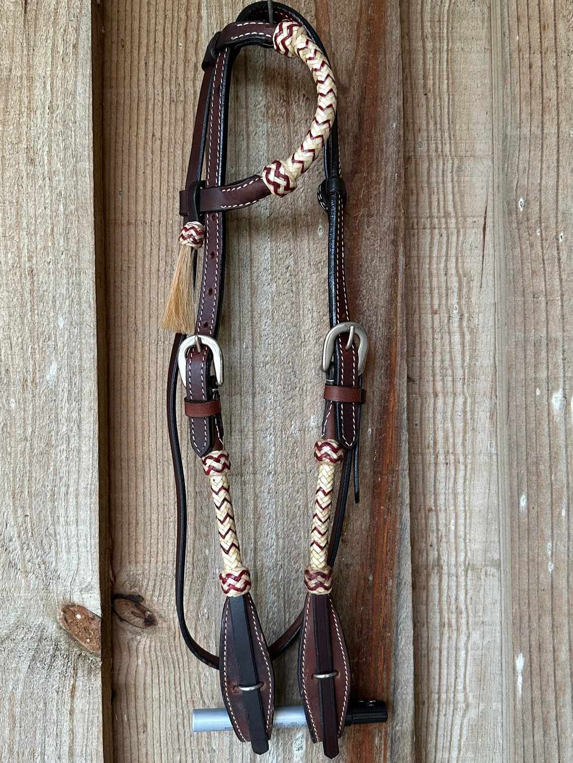Western Bridle - One Ear Quick Change with Rawhide Detail