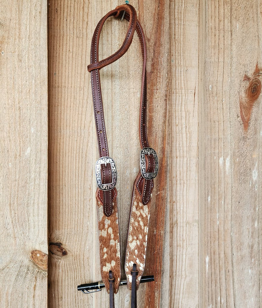 Western Tack Set High Quality USA Made Hair on Hide BreastCollar & Bridle