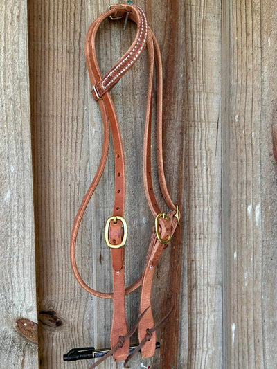 Western Bridle One Ear with Throat Lash Harness Leather USA Made