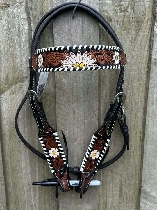 Bridle - Browband  Pony Size Leather Detail