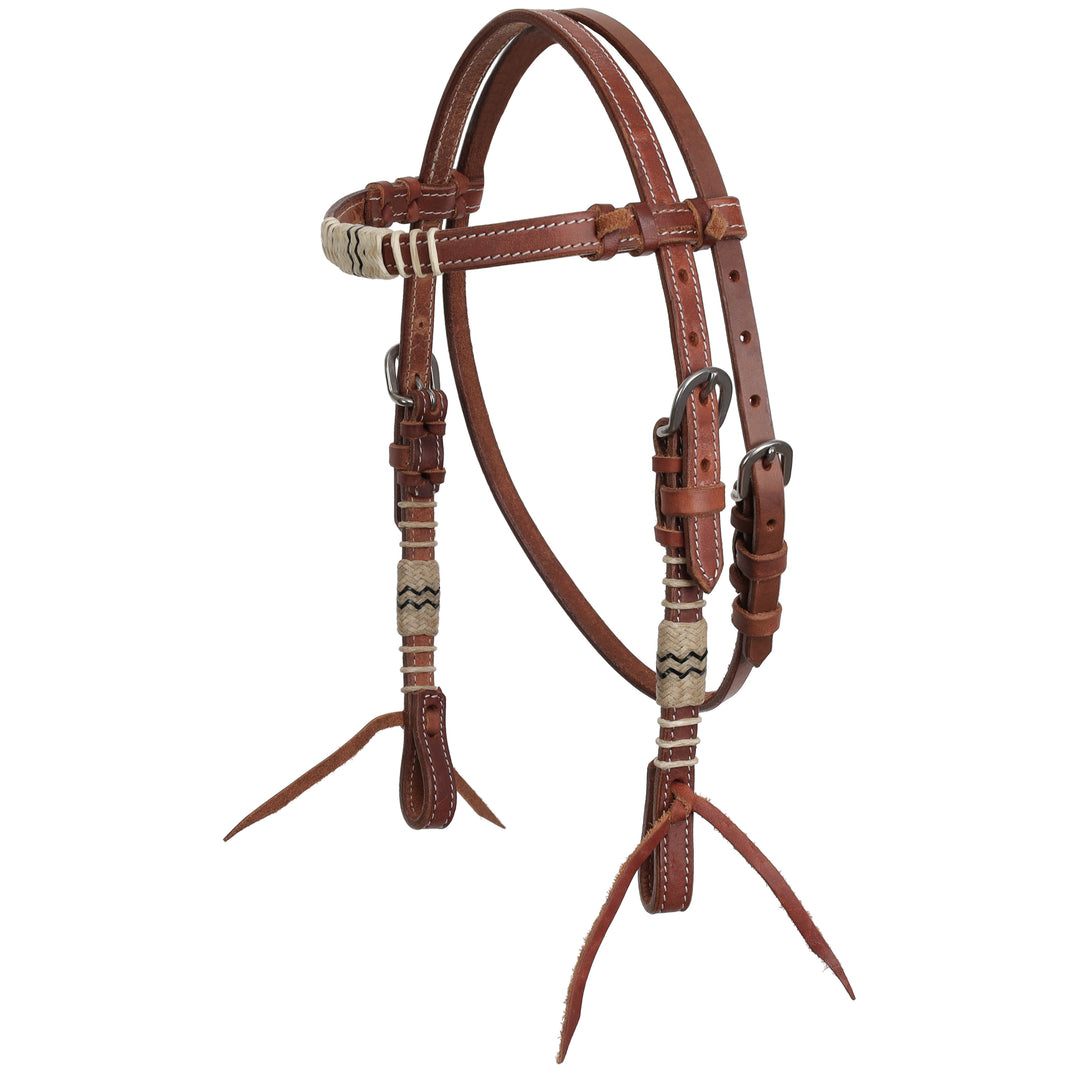 Bridle - Browband  Pony-Cob Size Rawhide Leather Detail