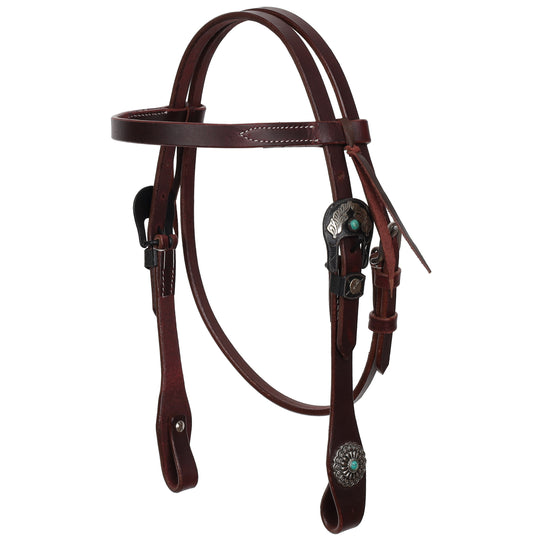Bridle - Browband Pony Size Leather Fancy Buckle