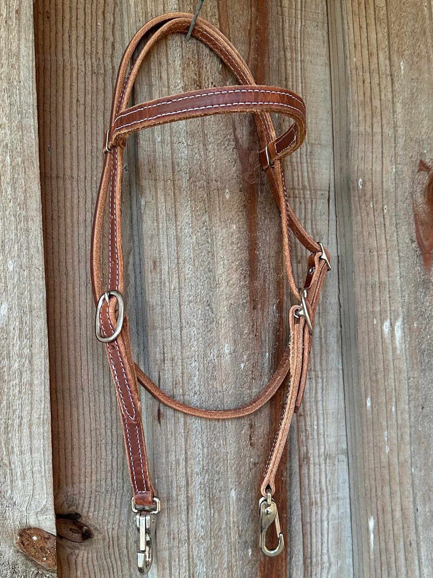 Western Bridle Browband Headstall Harness Leather Quick Snap Ends