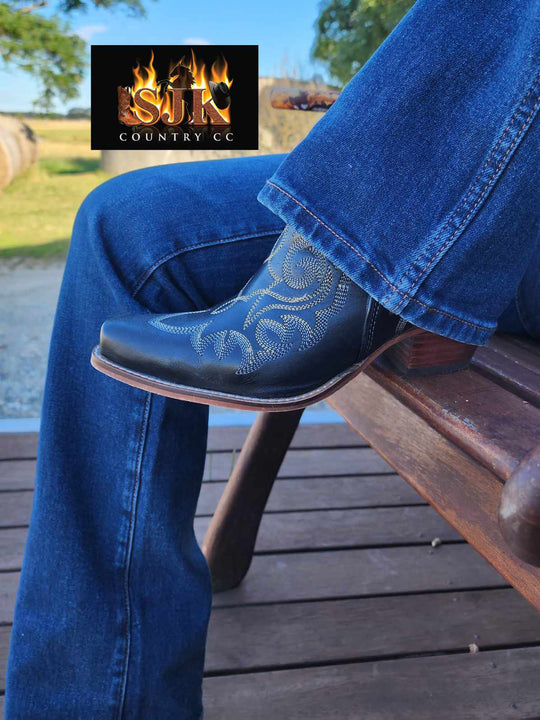 Bootie - Pure Western Genuine Leather Slip on Boots Bodie