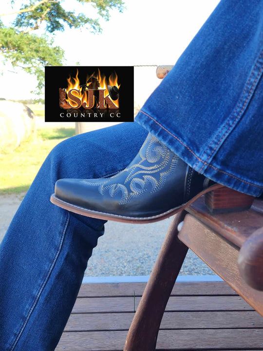 Bootie - Pure Western Genuine Leather Slip on Boots Bodie