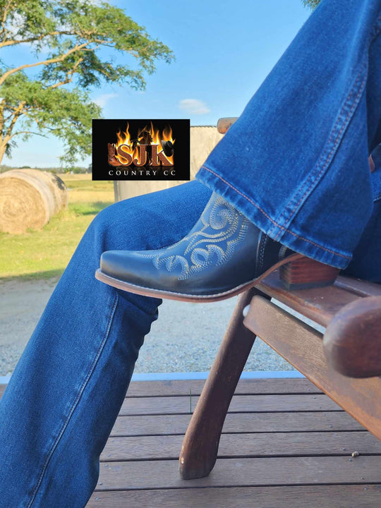 Bootie - Pure Western Genuine Leather Slip on Boots Bodie