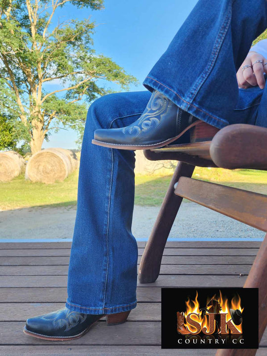 Bootie - Pure Western Genuine Leather Slip on Boots Bodie
