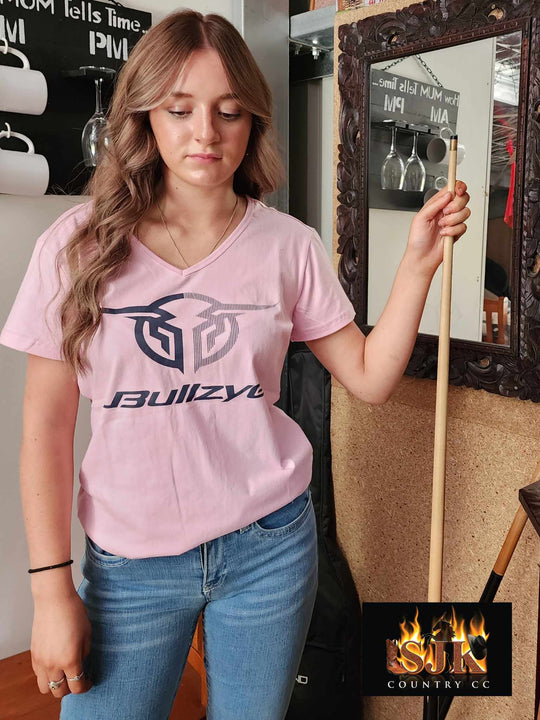 Bullzye Authentic V Neck Soft Pink Tee Shirt