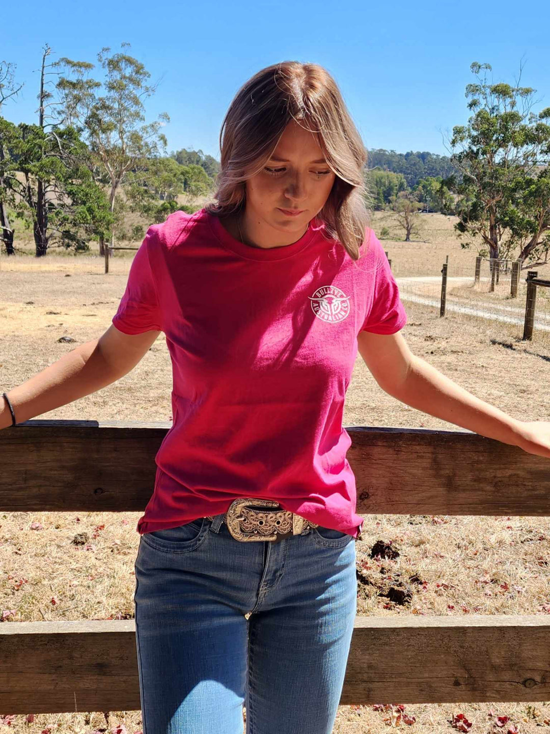 Bullzye Authentic Fitted Tee  Shirt Berry