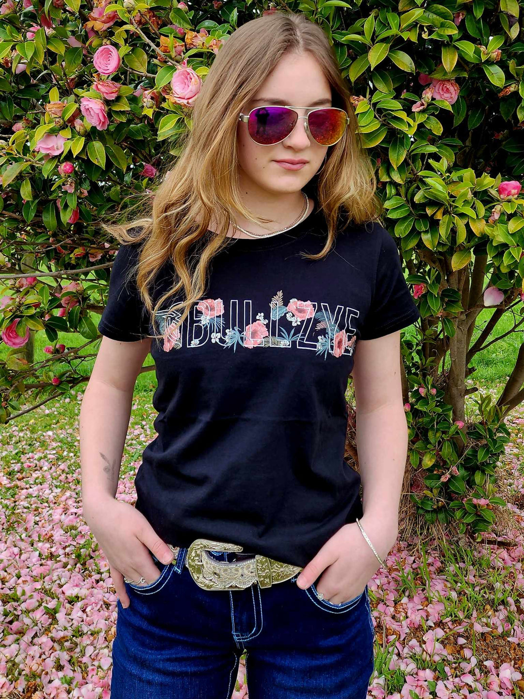 Bullzye Tropics Tee Shirt Black
