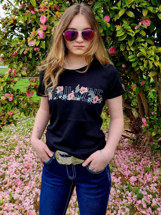 Bullzye Tropics Tee Shirt Black