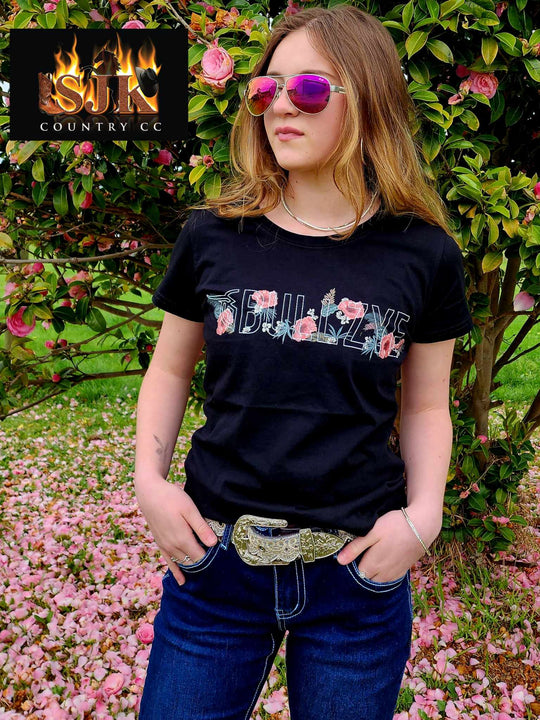 Bullzye Tropics Tee Shirt Black
