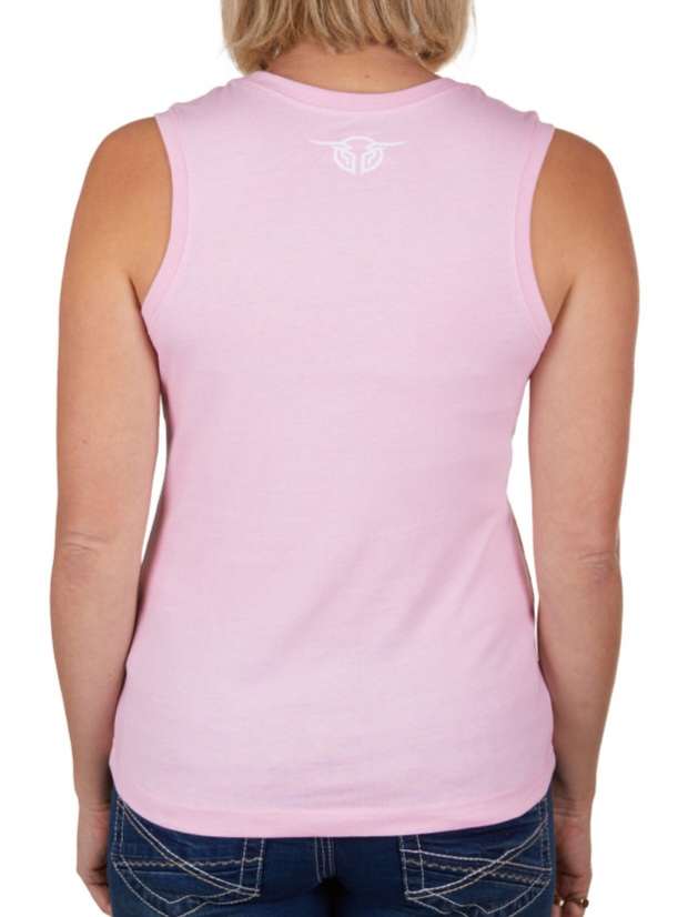 Bullzye Blossom Singlet Top Pink