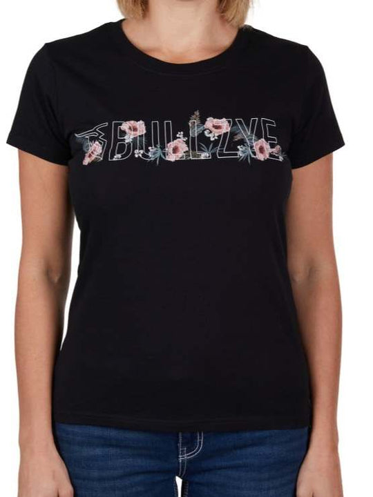 Bullzye Tropics Tee Shirt Black