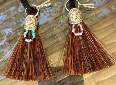 GIFT - CC Montana Horsehair Bag charm or Zipper Pull, Key Ring