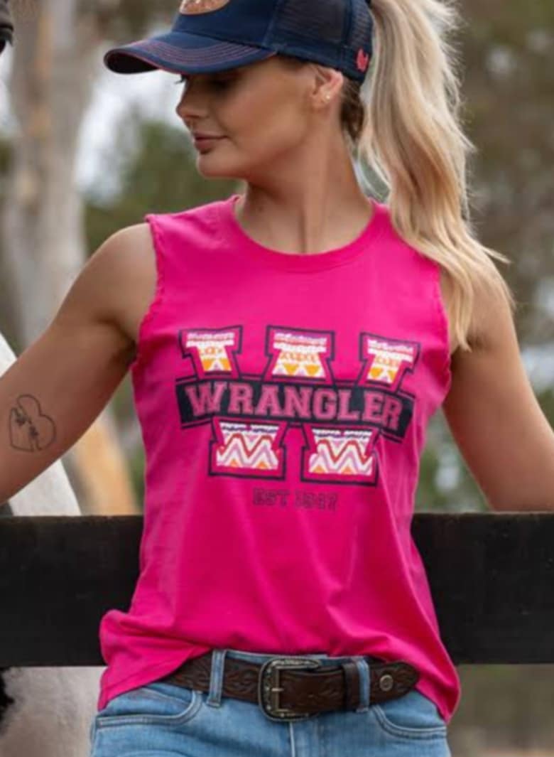 Wrangler Cecila Logo Tank Top Singlet Size 10 or 12