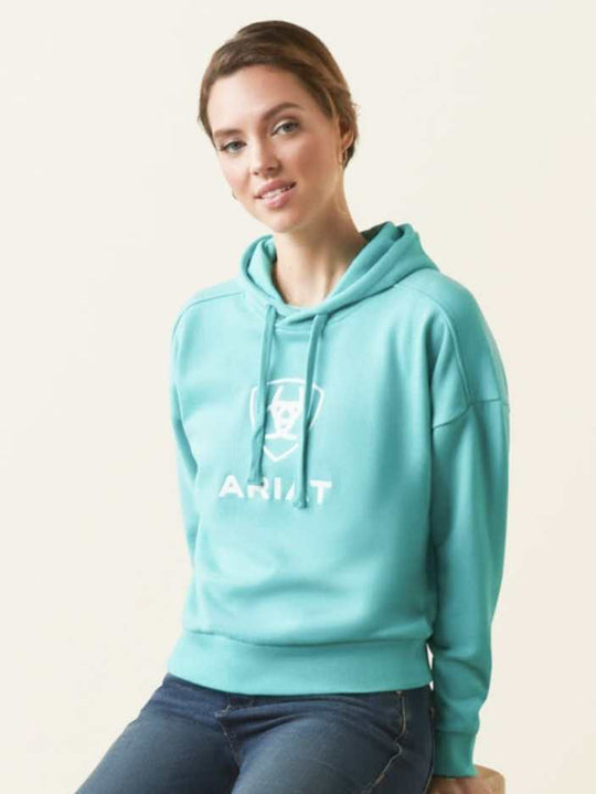 Ariat Crop Hoodie Blue Ladies S (10)