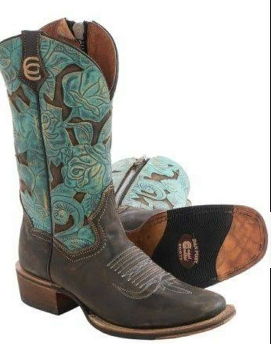 Pre Owned - Dan Post Certified Cowgirl Garden Pary Boots Size 7