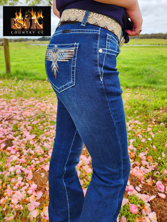 Outback Delta Mid Rise Stretchy Jeans Size 8