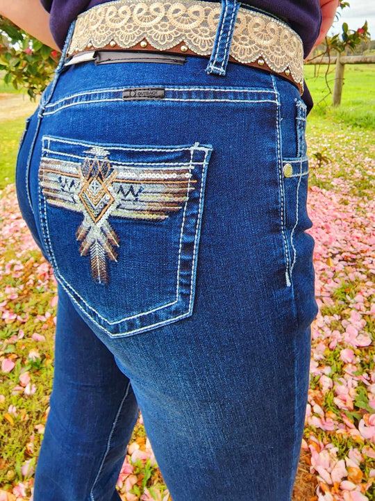 Outback Delta Mid Rise Stretchy Jeans Size 8