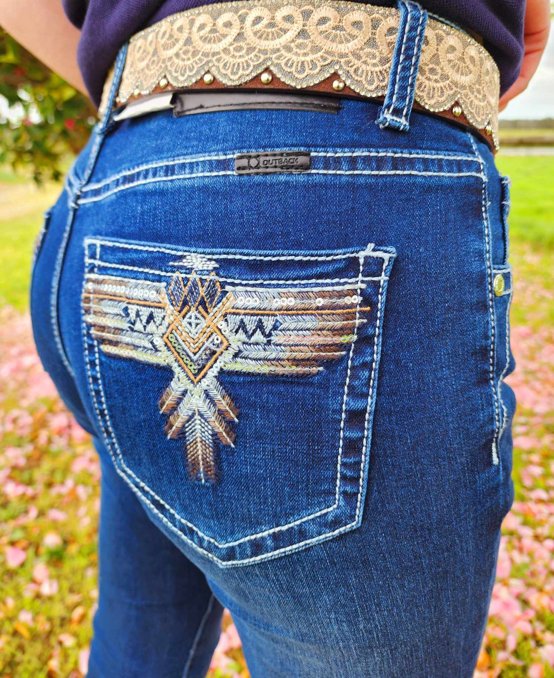 Outback Delta Mid Rise Stretchy Jeans Size 8