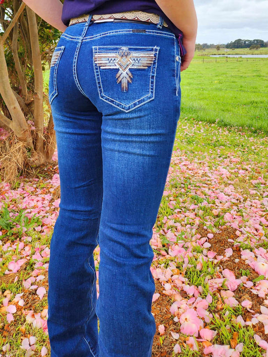 Outback Delta Mid Rise Stretchy Jeans Size 8