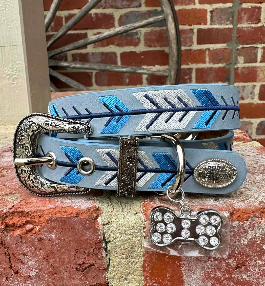 Collar - Pure Western Kaira Blue Dog Collar