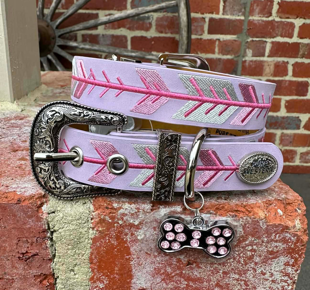 Collar - Pure Western Kaira Pink Dog Collar