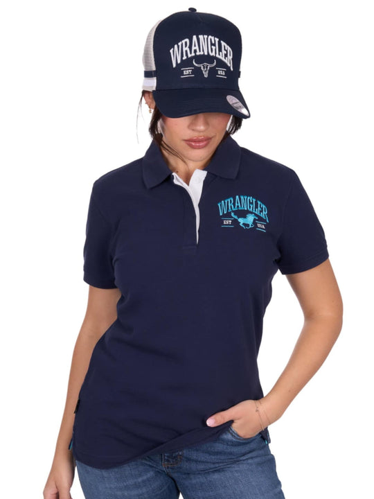 Wrangler Eliza Polo Top Navy